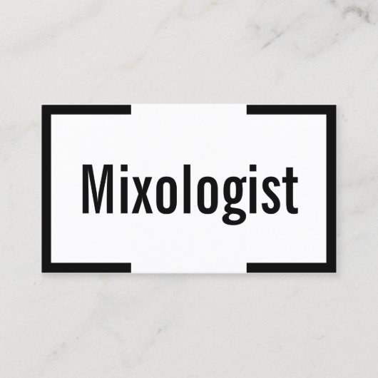 Carte de visite de mixologiste de la frontière noi (Devant)