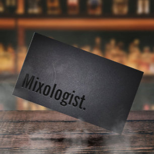 Carte de visite de mixologiste professionnel Black