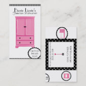 Carte de visite de mobilier rose (Devant / Derrière)