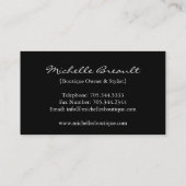 Carte de visite de mode (Dos)