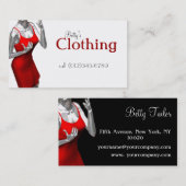 carte de visite de mode (Devant / Derrière)