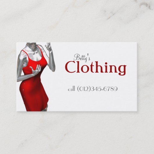 carte de visite de mode (Devant)