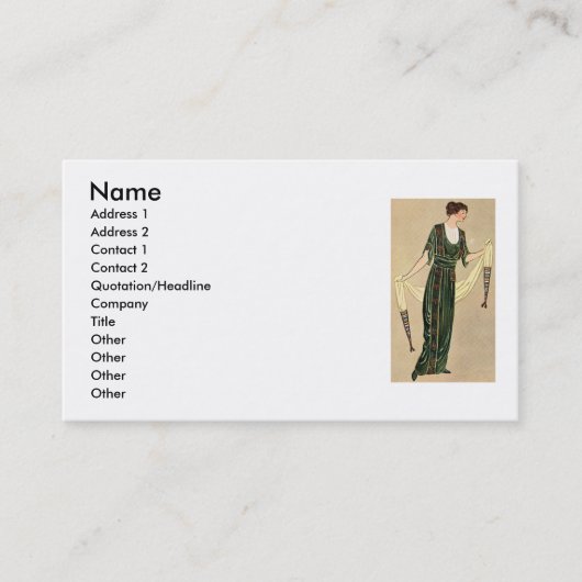 Carte de visite de mode (Devant)