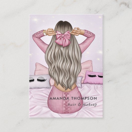 Carte de visite de mode beauté (Devant)