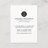 Carte de visite de mode beauté (Dos)