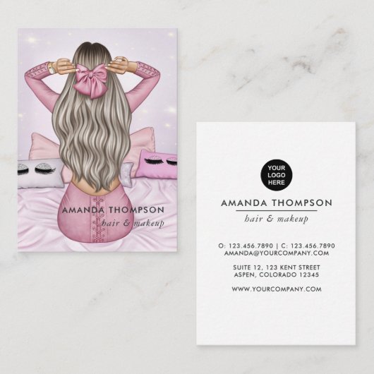 Carte de visite de mode beauté (Devant / Derrière)