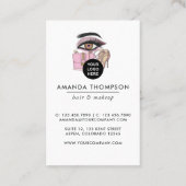 Carte de visite de mode beauté rose chic (Dos)