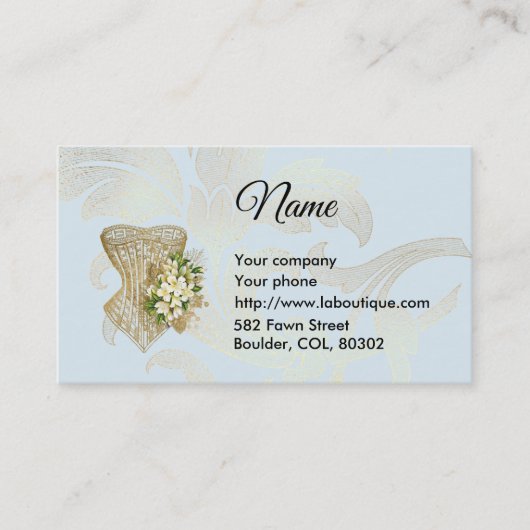 Carte de visite de mode Corset (Devant)