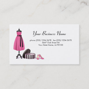 Carte de visite de mode de couture
