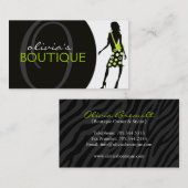 Carte de visite de mode de monogramme (Devant / Derrière)