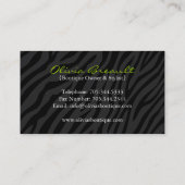 Carte de visite de mode de monogramme (Dos)