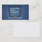 Carte de visite de mode de poche de jeans (Devant / Derrière)