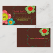 Carte de visite de mode d'ouvrière couturière des (Devant / Derrière)