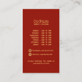 Carte de visite de mode du DA Shizzle2 (Dos)