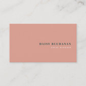 Carte de visite de mode élégant rose et vert foncé (Devant)