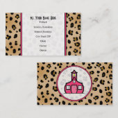 Carte de visite de mode Empreinte de léopard ensei (Devant / Derrière)