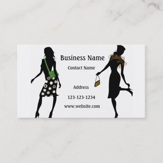 Carte de visite de mode fabuleuse pour la vente au (Devant)