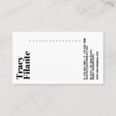 Carte de visite de mode Glam Chic (Dos)