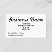 Carte de visite de Modèle d'artiste de flèche modi (Dos)