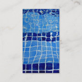 Carte de visite de modèle de compagnie de piscine (Dos)