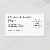 Carte de visite de Modèle de logo (Dos)
