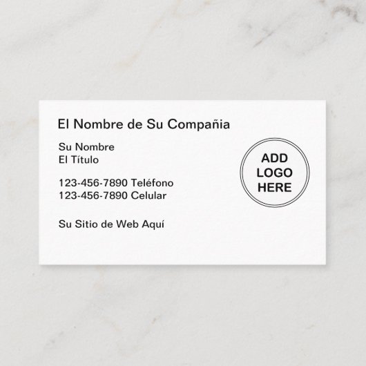 Carte de visite de Modèle de logo (Dos)
