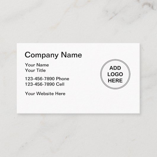 Carte de visite de Modèle de logo (Devant)