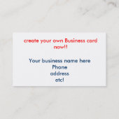 Carte de visite de modèle de vélo pour des (Dos)