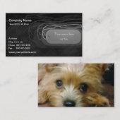 Carte de visite de modèle d'étiquette de chien (Devant / Derrière)