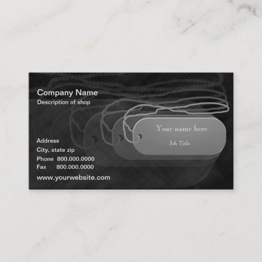 Carte de visite de modèle d'étiquette de chien (Devant)