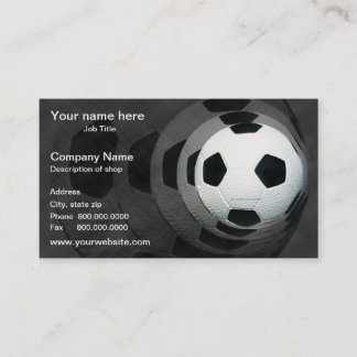 Carte de visite de modèle du football