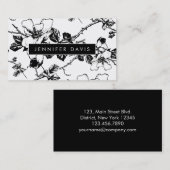 Carte de visite de modèle floral (Devant / Derrière)