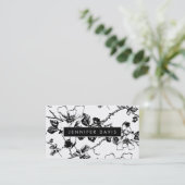 Carte de visite de modèle floral (Debout devant)