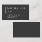 Carte de visite de Modern Grey Charming Manager (Devant / Derrière)