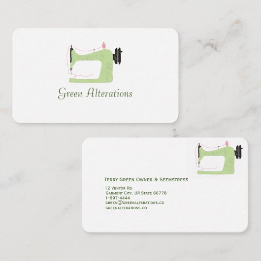 Carte de visite de modifications (Devant / Derrière)