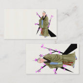 Carte de visite de moine bouddhiste (Devant / Derrière)