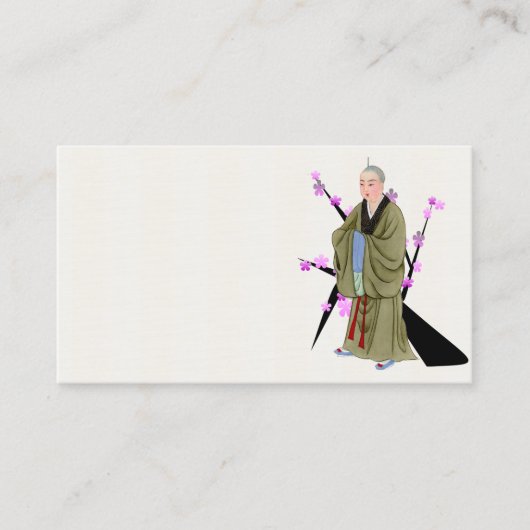 Carte de visite de moine bouddhiste (Devant)