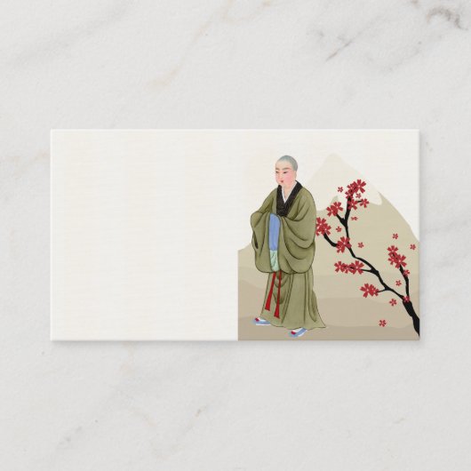 Carte de visite de moine bouddhiste (Devant)