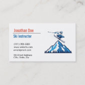 Carte de visite de moniteur de ski (Devant)