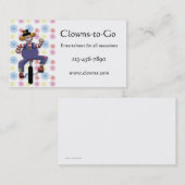 Carte de visite de monocycle de clown (Devant / Derrière)
