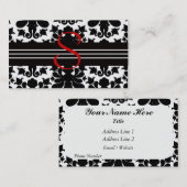 Carte de visite de monogramme (Devant / Derrière)