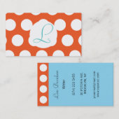 Carte de visite de monogramme à motifs (Devant / Derrière)