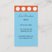 Carte de visite de monogramme à motifs (Dos)