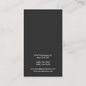 Carte de visite de monogramme blanc gris orange él (Dos)