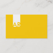 Carte de visite de monogramme blanc moderne (Dos)