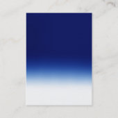 Carte de visite de monogramme bleu moderne (Dos)