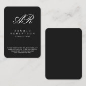 Carte de visite de monogramme calligraphique arron (Devant / Derrière)