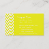 Carte de visite de monogramme Chevron Elegant citr (Dos)