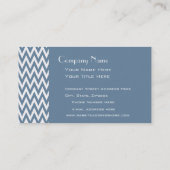 Carte de visite de monogramme Chevron Gray (Dos)