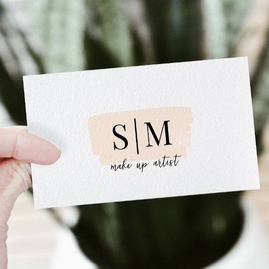 Carte de visite de monogramme de code QR